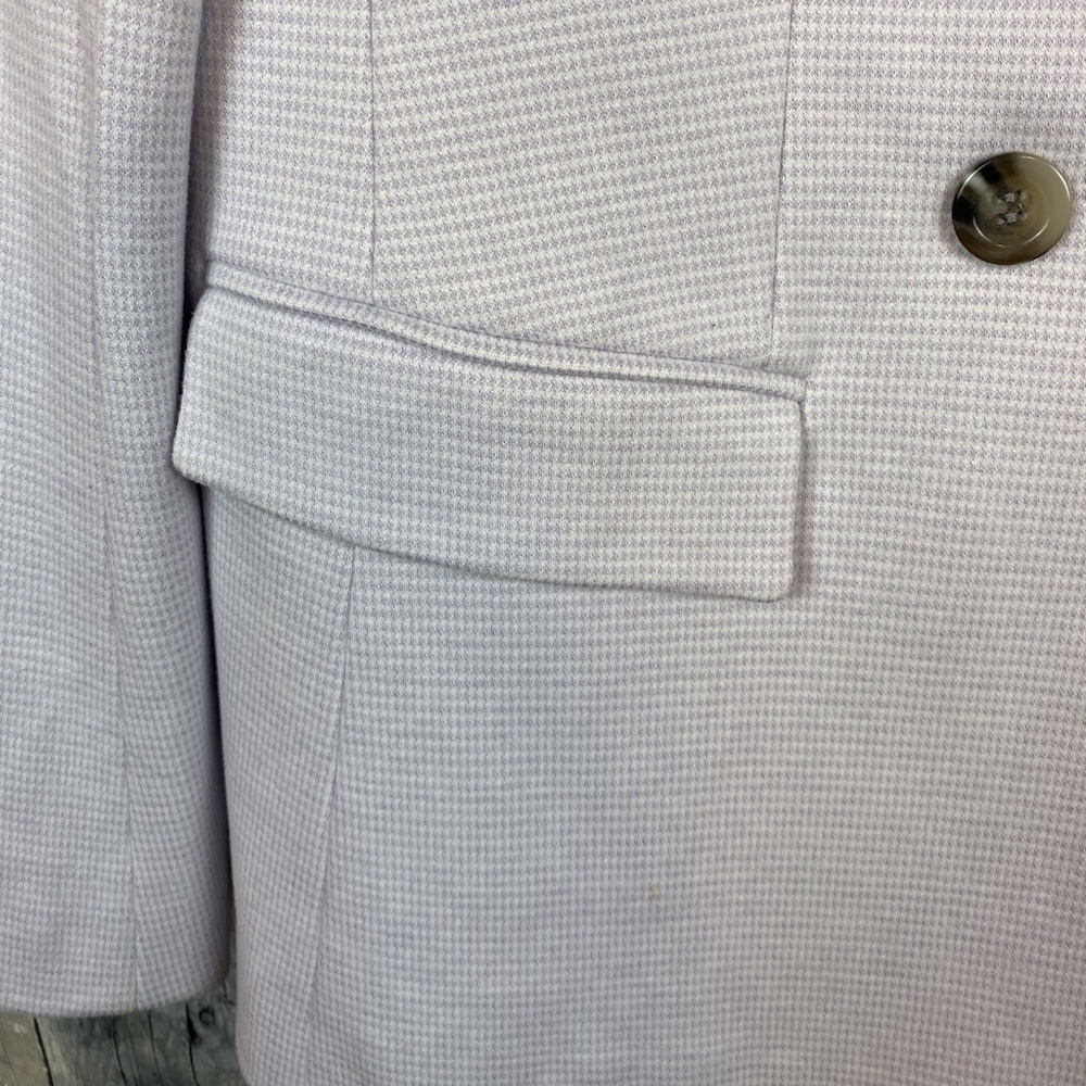 Ann Taylor Lavender Houndstooth Plaid Print Blazer Size 6 NWT! - Picture 7 of 14